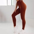thumbnail image 4 of Outfmvch Yoga Pants Resistance Band Leggings Pull On Side Pockets Womens Leggings Butt Lifting Leggings Workout Leggings Womens High Waisted Compression Workout Leggings Coffee S, 4 of 8