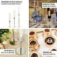 thumbnail image 4 of Efavormart 2 Pack | 24" Tall Gold Metal Clear Glass Taper Candlestick Holders, Hurricane Candle Stands, 4 of 11