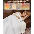 thumbnail image 2 of GARVEE Heated Electric Blanket Throw,50"x60" Waffle Weave Fast Heating Blankets,6 Heat Levels & 4 Hour Auto Shut Off,White, 2 of 9