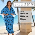 thumbnail image 2 of DISNIMO Palm Tree Print Kaftan for Women Dress V-Neck Batwing Sleeve Kaftan Maxi Dresses Plus Size Beach Cover Up Summer Vacation Bathing Suit Cover ups, 2 of 7