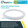 thumbnail image 2 of SharkBite U860W25 PEX Pipe 1/2 Inch, White, Flexible Water Pipe Tubing, Potable Water, Push-to-Connect Plumbing Fittings, 25 Feet Coil of Piping, 2 of 5