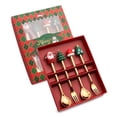 thumbnail image 1 of Juego de Vajilla de Regalo de Navidad Juego de Cuchara y Tenedor Cuchara de Postre Tenedor de Fruta Cuchara de Café Juego de Vajilla B, 1 of 5