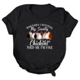 thumbnail image 1 of Gibobby Playera de Verano para Mujer Mujeres Casual Impresión Mangas Cuello Redondo Camiseta Suelta Blusa Tops(Negro,M), 1 of 4