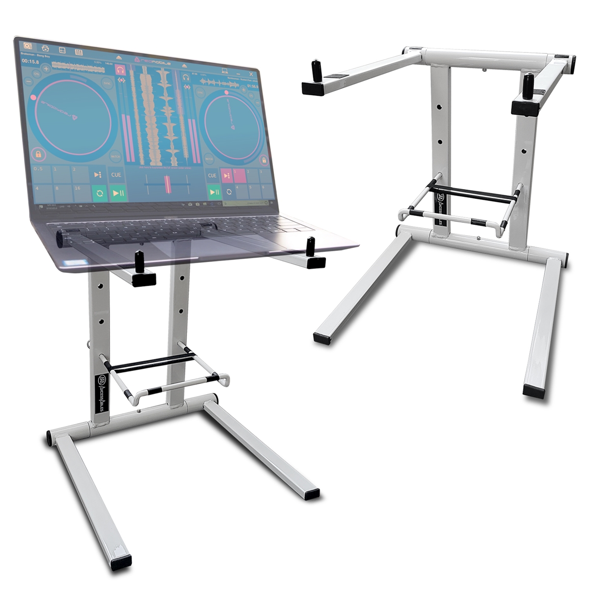 AxcessAbles DJLTS-01 Lightweight Folding DJ Laptop Stand (White)