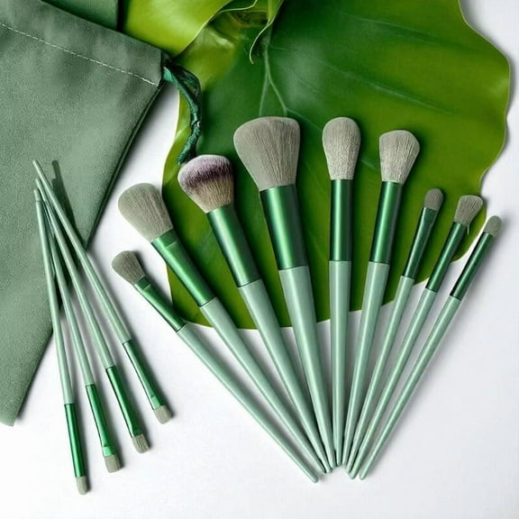 13 Piece Soft Bristle Makeup Brush Set for Beginners in 2 Colors