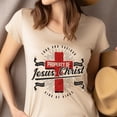 thumbnail image 4 of Property of Jesus Christ T-Shirt – Christian Cross King of Kings Graphic Tee, Sport Grey, Size L, 4 of 6