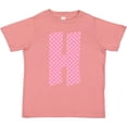 thumbnail image 3 of Inktastic Pink and White Polka Dots Letter H Boys or Girls Toddler T-Shirt, 3 of 5