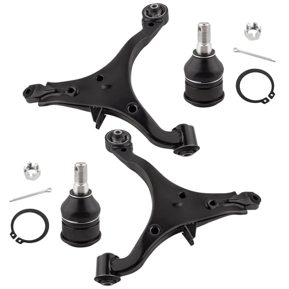 BOXI 4pcs Front Lower Control Arm with Ball Joints Replacement for Honda CR-V 2002 2003 2004 2005 2006 4x4 / 2WD Models | K640399 K640400 K80223