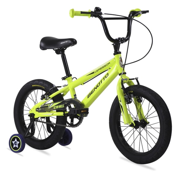 Bicicleta BENOTTO AGRESSOR R16 1V Ruedas Laterales Acero Amarillo