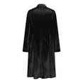 thumbnail image 5 of Women's Velvet Cardigans Open Front Long Trench Coat Long Sleeve Lapel Flowy Split Coats Velour Elegant Dressy Casual Jackets Fall Winter Outfits Outerwear with Pockets, 5 of 8