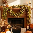 thumbnail image 4 of Autumn Simulated Fruit and Maple Leaf Vines, Artificial Fireplace Garland Decoration, Fall Harvest Hanging Vine for Home Wrapping Indoor Outdoor Wall Door Decor, Green, 4 of 7
