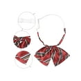 thumbnail image 3 of INSPIRE CHIC Cute Uniform Double Layers Pretied Bowknot, Striped Bow Ties for Women School Casual Red One Size, 3 of 5