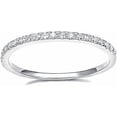 thumbnail image 1 of 2mm 925 Sterling Silver Wedding Band Cubic Zirconia Half Eternity Stackable Engagement Ring Size 3-13, 1 of 5