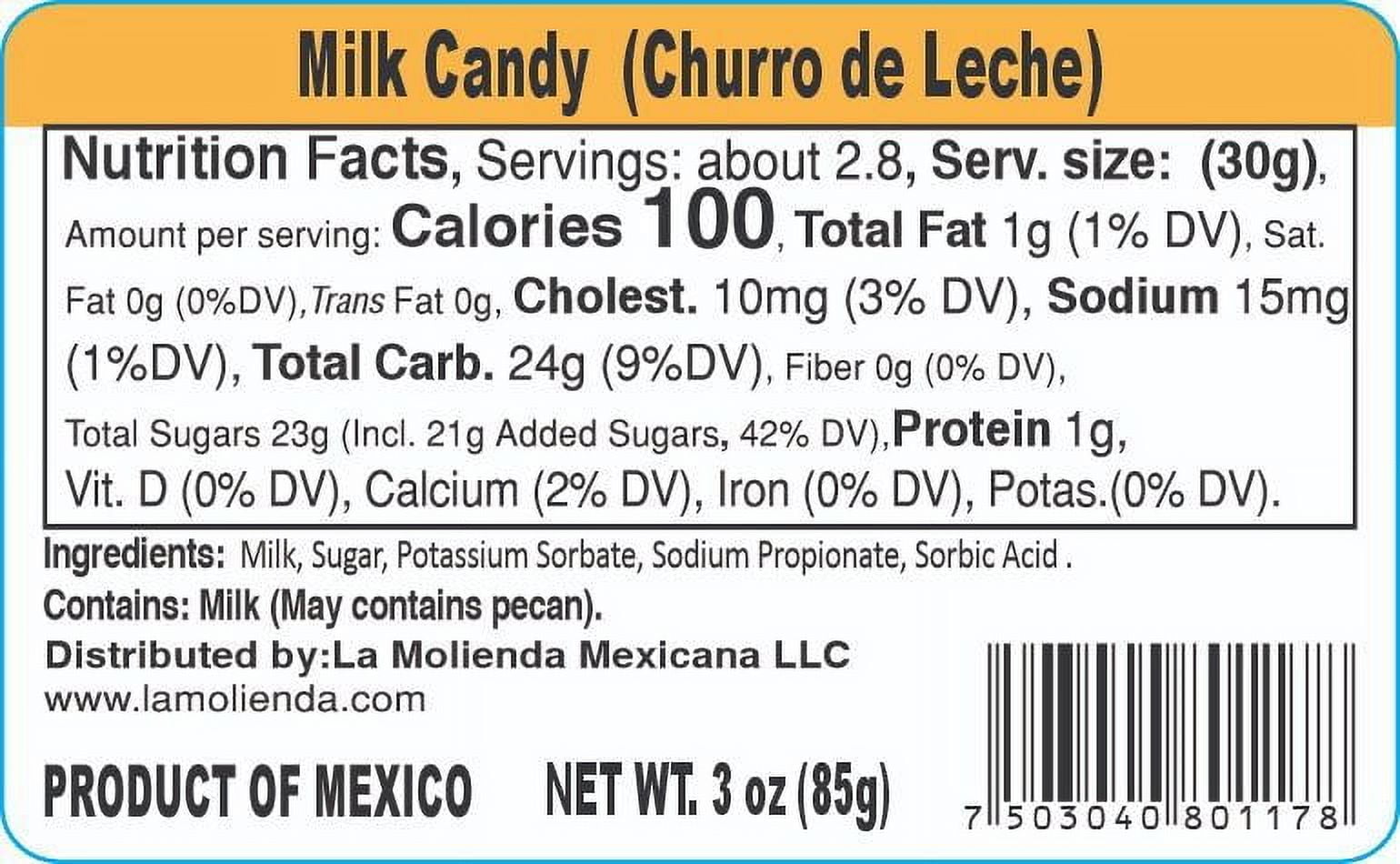 (3 pack) La Molienda Caramelized Milk Churro Candy, 3.9 oz