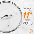 thumbnail image 3 of Cookware Stockpot Lid, See Through Tempered Glass Lids, Works with Model: NCSP16, Stain Resistant and Easy to Clean, 3 of 5