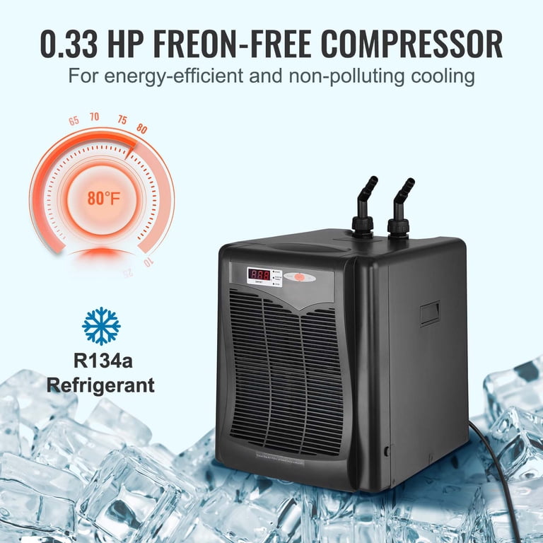 60L Aquarium Water Chiller - Fish Tank Cooling System With Digital Display For Shrimp & Fish Tanks (50-104°F Range)