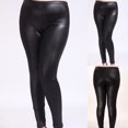thumbnail image 3 of UDIYO Plus Size Women Stretchy Slim Faux Leather Leggings Skinny Jeggings Tights Pants, 3 of 7