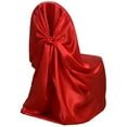 thumbnail image 6 of Efavormart Red Chair Covers for Party 50 PCS Universal Satin Self Tie Banquet Folding Wedding Chair Cover - Fit on Most Chairs - Easy Use & Machine Wash Slipcovers for Outdoor Events, 6 of 11