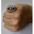 thumbnail image 2 of Navya Craft Amethyst 925 Sterling Silver Handmade Women Statement Ring, Purple Dual Gemstone Ring Size 8.5, 2 of 4