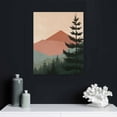 thumbnail image 4 of JEUXUS Framed Canvas Print Wall Art Set Woodland Nursery Decor Pastel Rising Sun Mountain Forest Abstract Nature Nordic Decorative Minimal Boho for Living Room, Bedroom, 16x20 inch, 4 of 4