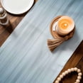 thumbnail image 3 of Navy Blue Ombre Table Runner - 72 Inch Long Contemporary Gradient Abstract Art Cotton and Linen Blended Dress Scarves Farmhouse Table Runner for Kitchen Dining, Coffee Table, 13" x 72", 3 of 8