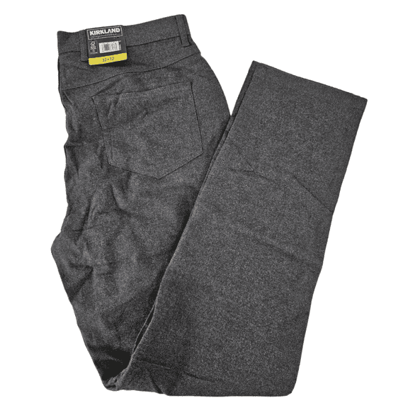Kirkland Signature Men's Brushed 5 Pocket Pant, Gray, 32x32