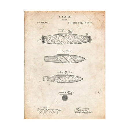 Cigar Tobacco Patent Print Wall Art By Cole