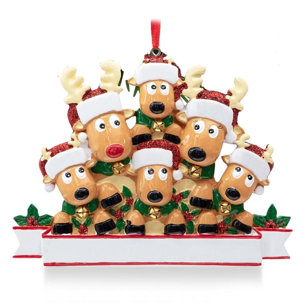 Bewildely Adorno colgante de árbol de Navidad de dibujos animados para oficina, Hotel, centro comercial, sala de estar, decoración de Kits de decoración para fiestas 6 animales
