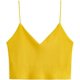 thumbnail image 1 of playera corta de punto acanalado sin mangas con cuello en V para mujer Amarillo (Cyber Yellow) XS Amarillo (Cyber Yellow) XS Xishao ropa, 1 of 2