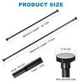 thumbnail image 5 of BEAMNOVA 44"-75" Adjustable Tension Curtain Rod, No Drilling Telescopic Tension Rods for Wardrobe Closet Windows Shower Curtains, Black (2 Pack), 5 of 8