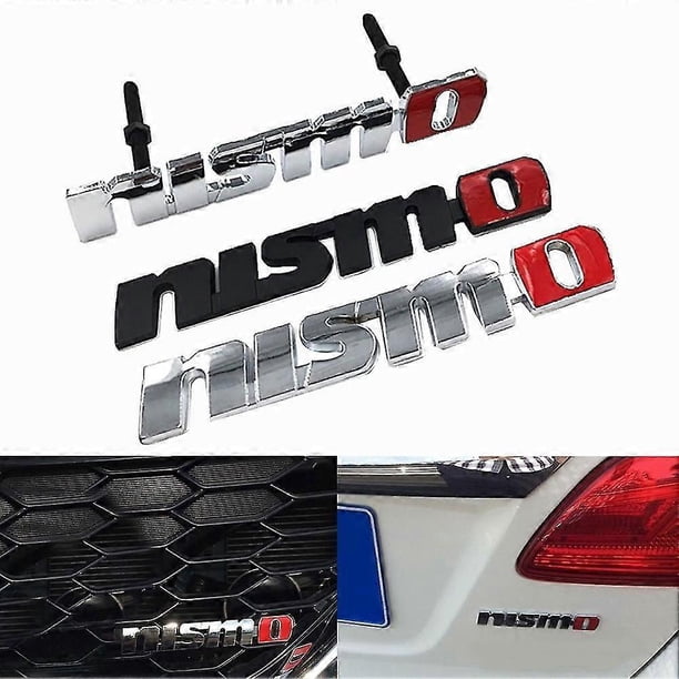 Nismo Letter Auto Car-styling Metal Sticker Front Grille Badge Emblem Decoration Mengxi