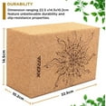 thumbnail image 3 of RDX Yoga Block Cork Set, Non-Slip High-Density Eva Foam, Easy Grip Surface for Stability Strength Training (22.5 x14.5x10.2CM), 3 of 8