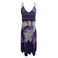 thumbnail image 4 of IROINNID Shift Dress For Women Fashion Summer Casual Printing Loose Sleeveless Dress V-Neck Full-Length Dress, 4 of 4
