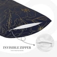 thumbnail image 3 of Lsque Copper-Gold Gloss Outline Flower Pattern Pillow Case – Soft & Cozy Throw Pillow Cover, Hypoallergenic Cushion Case for Sleeping Women with Envelope Closure-20"x30", 3 of 6