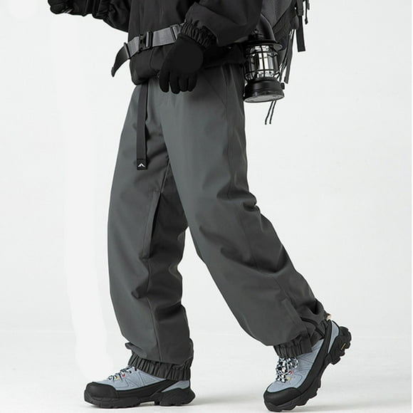 Ceisia Men Solid Color Gift Windproof Waterproof Warm Multi Pocket Ski Pants