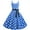 Blue, variant on IBTOM CASTLE Women Vintage Polka Dots Spaghetti Strap Dress 1950s Rockabilly Cocktail Tea Party Homecoming Swing Dresses M Black