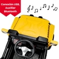 thumbnail image 4 of Montable Eléctrico The Baby Shop - con controlo remoto, con conexion USB, Bluetooth y auxiliar Amarillo - Luz y Sonido, 4 of 8