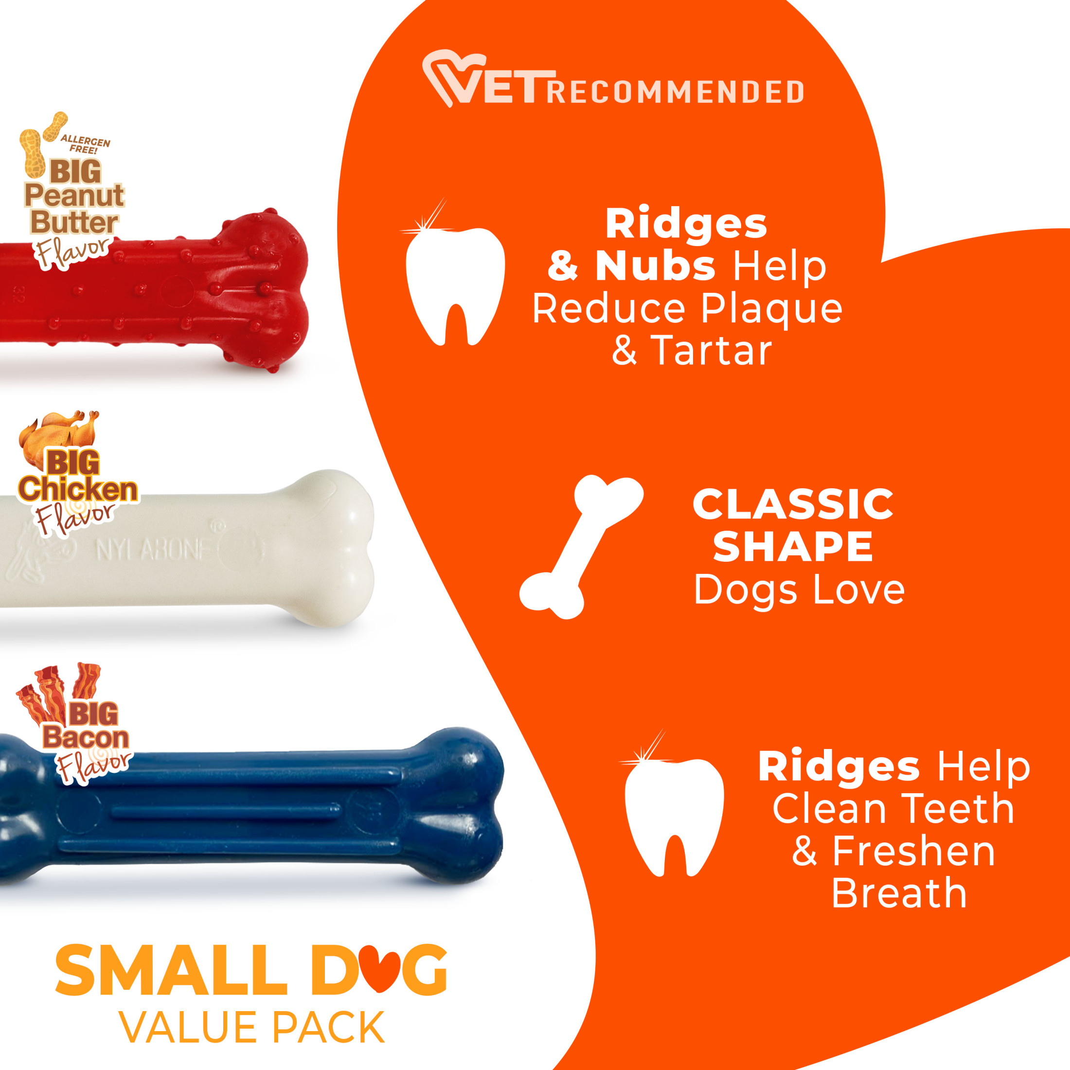 Nylabone Power Chew Value Pack for Small Dogs, 3-Piece photo 4