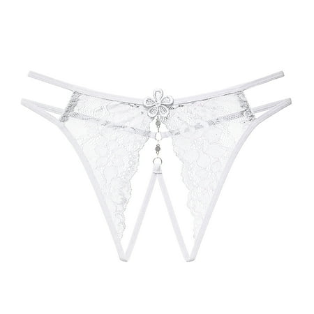 

AnuirheiH Women Sexy Butterfly Shape Low Lace Open Panties Sexy Underpant Clearance Under $10