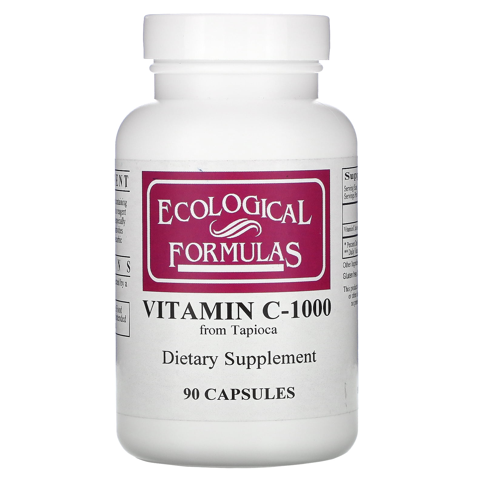 Vitamin C-1000, 90 Capsules, Ecological Formulas