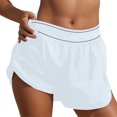 thumbnail image 1 of LOVZFMLL Womens Solid Color High Waisted Running Shorts With Pockets And Yoga Pants White S, 1 of 5