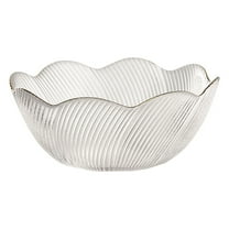 Tineasur Glass Salad Bowl Set, Assorted Colors, Irregular Shape, Decorative Serving Bowl and Fruit Holder for Kitchen