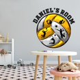 thumbnail image 2 of Sports Personalized Wall Decals for Boys Bedroom - Realistic Volleyball on White Background DIY & Creativity Custom Name Wall Sticker - Size: 10 In x 9 In, 2 of 5