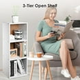 thumbnail image 3 of 3 Cube Storage Organizer Shelf, Open Bookcases Small Bookshelf Cabinet Cube Organizer for Home Office Bibliotheque, 3 of 7