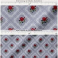 thumbnail image 2 of Soimoi Cotton Cambric Fabric Check,Leaves & Rose Floral Printed Craft Fabric by The Yard 42 Inch Wide, 2 of 7