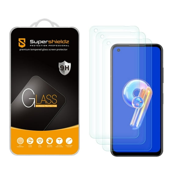 (3 Pack) Supershieldz Designed for Asus Zenfone 9 Tempered Glass Screen Protector, Anti Scratch, Bubble Free