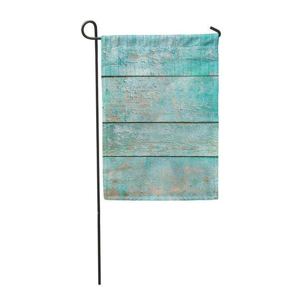 NUDECOR Blue Chic Shabby Mint Wood Abstract Blank Board Boarding Garden Flag Decorative Flag House Banner 28x40 inch