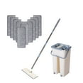 thumbnail image 2 of US 1-2 Sets Flat Mop Bucket System Reusable Microfiber Pads Cleaning Wet Dry Use, 2 of 12