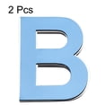 thumbnail image 3 of Unique Bargains 2.76 Inch ABS Self Adhesive House Letter B Plating Silver Tone 2 Pack, 3 of 5
