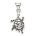 thumbnail image 4 of 925 Sterling Silver Antiqued Turtle Charm Pendant, 4 of 6